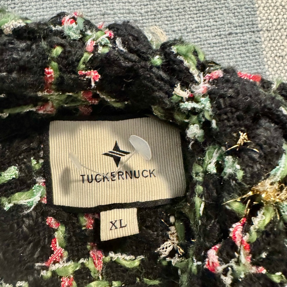 Tuckernuck Black and Green Textured Knit - Picture 2 of 2
